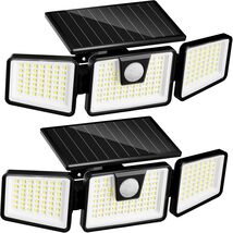 2 Pk Solar Lights Outdoor Motion Sensor Dusk To Dawn Bright Solar Street... - $27.71