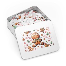Jigsaw Puzzle in Tin, Christmas, Gingerbread Man, Personalised/Non-Personalised, - £28.22 GBP+
