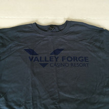 Valley Forge casino resort promotional T Shirt blue size large  cotton f... - $19.75