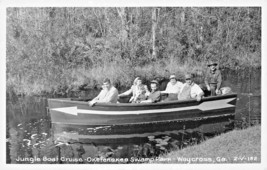 Waycross Georgia~Okefenokee Swamp PARK-JUNGLE Boat CRUISE-REAL Photo Postcard - £8.58 GBP
