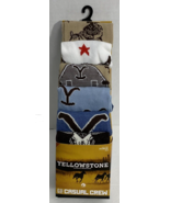 Yellowstone TV Series 6 Pair Casual Socks Size Mens 8-12 NIB - £12.37 GBP