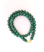 Natural Malachite Beads Necklace, Large Green Beads Necklace - $1,488.07 MXN