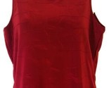 Suzanne Lawrence Womens Petites Medium Red Round Neck Sleeveless Career Top - $13.96