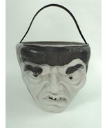 Vintage Empire Halloween Gray Frankenstein Monster Blow Mold Candy Bucke... - £21.29 GBP