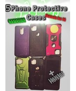 5 Phone Cases for Motorola/Sams Green, Purple, Red &amp; Blk ➕ Holster/Scree... - £19.07 GBP