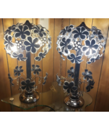 Anthony BLACK TOPIARY Lucite Acrylic Flowers CHROME REGENCY/MCM Vtg Tabl... - $2,099.99