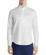 Mens Dylan Gray White Textured Cotton Dobby Button Down Shirt M B4HP - $33.91 CAD