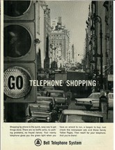 1963 Bell Telephone System Vintage Print Ad Traffic Light City Scape - $12.55