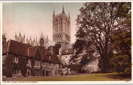 Lincoln Cathedral on Vicars Close United Kingdom Postcard - £5.40 GBP