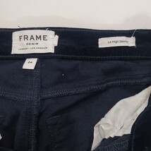 Frame Denim LHSK353 Womens Navy Blue Corduroy Straight Leg Stretch Pants Size 24 image 3