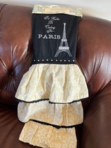 Yellow White &amp; Black Moderne Bring the Bling 100% Cotton Full Size Apron... - $11.29