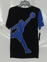 Air Jordan Jumpman Boys LArge 12 13 Years Black Blue T Shirt image 1