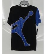 Air Jordan Jumpman Boys LArge 12 13 Years Black Blue T Shirt - £23.98 GBP