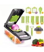 14-In-1 Vegetable Fruit Chopper Cutter Food Onion Veggie Dicer Slicer Ki... - €25,27 EUR