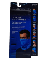 Mission Full-Face 1 in. x 4 in. Blue Polyester/Spandex Cooling Neck Gaiter - £6.32 GBP