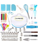 114Pcs Cake Decorating Supplies Kit For Beginners, Cupcake Decorating To... - £34.55 GBP