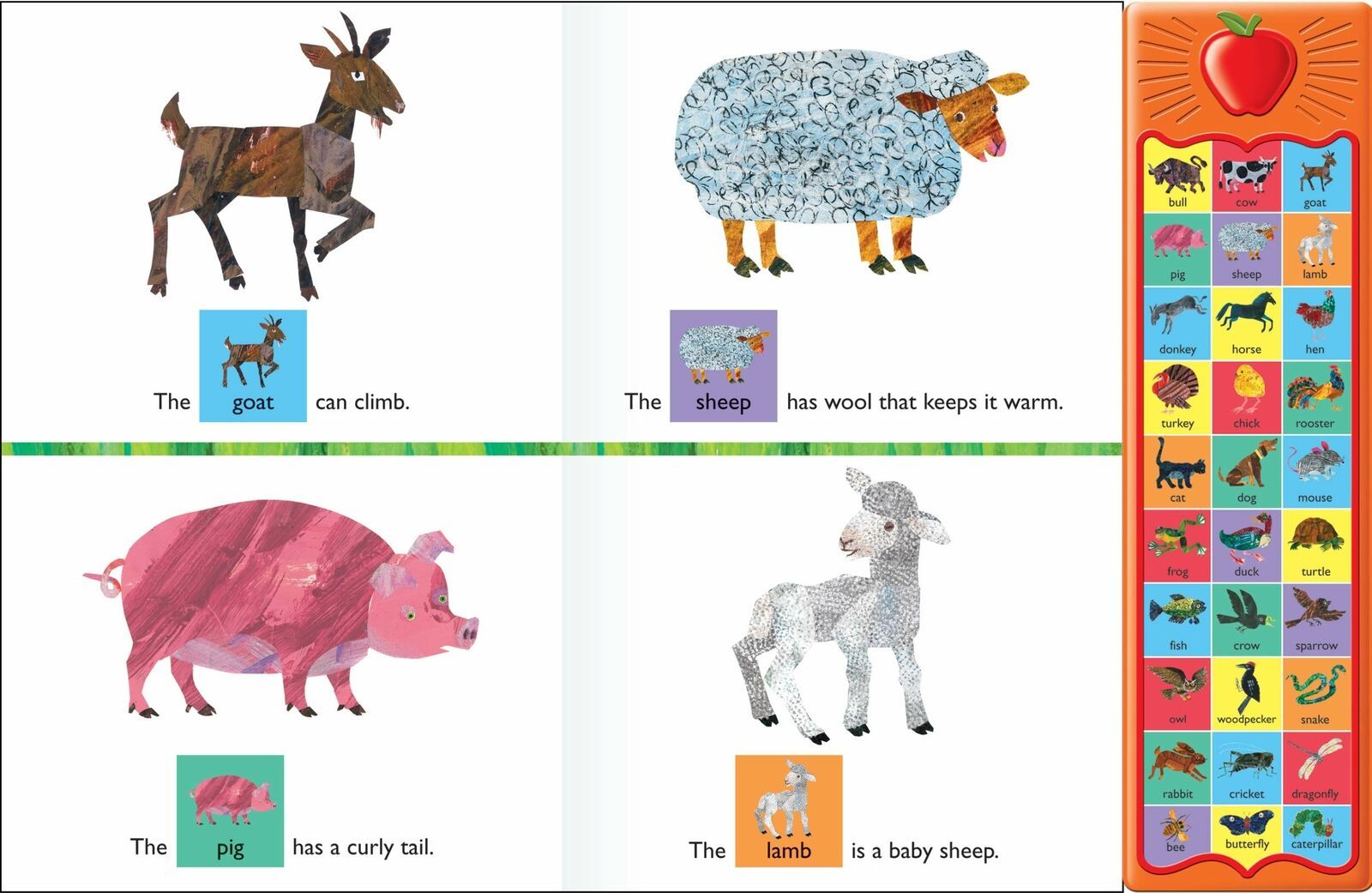 World of Eric Carle, Around the Farm Animal 30-Button Sound Book (LOC 404 CR-8) Item image 4