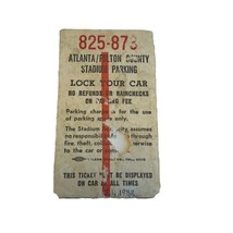 Atlanta Braves Fulton County Stadium Baseball Parking Pass Ticket 1988 - $3.00