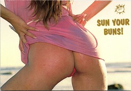 Postcard Sun Your Buns! butt 80&#39;s 90&#39;s girl ocean beach bikini  - £9.05 GBP