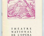 Theatre National De L&#39;Opera Program Paris France 1969 - 1970 Carmen - $17.82