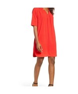 BOBEAU Pleat Front Curved Hem Shirtdress In Red - €15,23 EUR