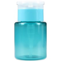 3Oz Teal Plastic Push Down Liquid Pump Dispenser Bottle With Flip Top Cap - £10.47 GBP
