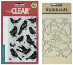 Hero Arts BIRD WORDS Clear Stamp and Die Combo set 26 pieces Hope Love Blessings - £17.57 GBP