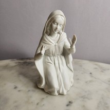 Homco Nativity Virgin Mary Kneeling Statue Creche Replacement Figure Whi... - $16.80