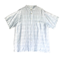 Chereskin Linen Shirt Adult Extra Large Light Blue Button Up Camp Casual... - £13.98 GBP