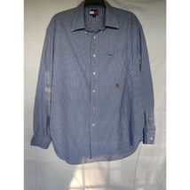 Vintage TOMMY HILFIGER Blue  Long Sleeve Check Shirt Mens M - $9.85