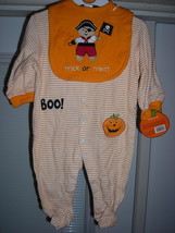 Baby Gear 2 piece Halloween Loungwear &amp; Bib 0-3mo - $11.00