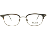 Hugo Boss Eyeglasses Frames HB11004 BR Brown Round Clubmaster Full Rim 4... - $65.24