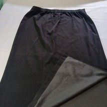 August Max Woman A-Line Midi Skirt Womens Plus 18W Black Side Zip & Slit Pull-On image 14