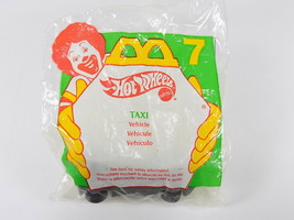 1997 Hot Wheels Taxi McDonald&#39;s Happy Meal Toy Yellow Vehicle #7 New &amp; Sealed - £3.88 GBP