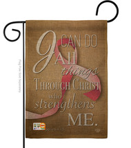 I Can Do All Things Through Christ Pink Ribbon Burlap - Impressions Decorative G - £18.35 GBP