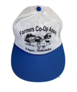 Edgar Nebraska Vintage Truckers Hat Mens Blue Snap-Back Cap FARMERS CO-O... - $11.39