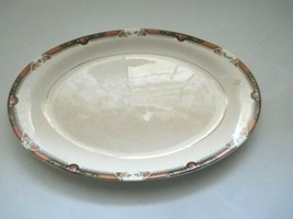 Homer Laughlin Oval Dish Serving Platter With Flower Rose Trim J 36 N 8 - £9.68 GBP