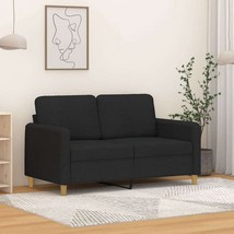 2-Seater Sofa Black 47.2&quot; Fabric - $5,814.01 MXN