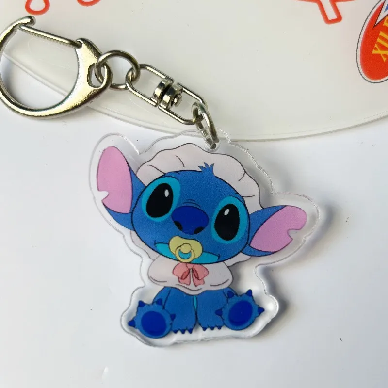 Anime Lilo and Stitch Keychain Funny Keyring Bag Pendant Couple Car Keyh... - $0.57 CAD