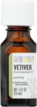 Aura Cacia Pure Vetiver Essential Oil | 0.5 fl. oz. | Vetiveria zizanioides - £27.31 GBP