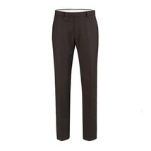 Men Renoir Flat Front Suit Separate Pants Slim Fit Slacks 201-5 Brown image 2