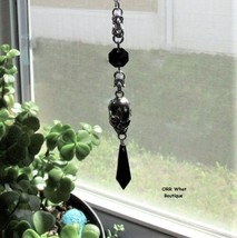 Skulls &amp; Crystals Suncatcher or Car Charms Home Decor Window Chainmail L... - £17.26 GBP