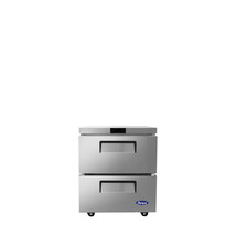 Atosa 27in Under Counter Refrigerator with 2 Drawers, Casters, Model # MGF8415GR - £1,118.86 GBP