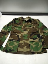 Military Woodland Camo Hot Weather Combat Coat Sz XSmall Regular  - $17.76