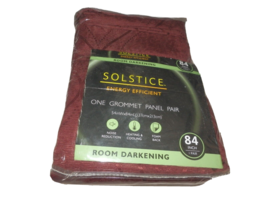 New Pair Solstice Room Darkening Panel Cutains 84&quot; Grommets Burgundy Wine Red - £27.32 GBP