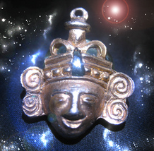 Haunted Antique Necklace Golden God Wealth Power Key Highest Light Ooak Magick - £7,791.07 GBP