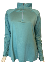 Columbia Women&#39;s 1/4 Zip Knit Pullover 2-Toned Green Striped Size L - $14.24