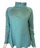 Columbia Women&#39;s 1/4 Zip Knit Pullover 2-Toned Green Striped Size L - $19.53 CAD