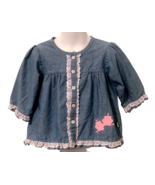 Duck Duck Goose Girls Denim Lace Floral Top Size 4T Long Sleeve - £10.88 GBP