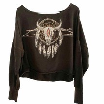 Denim &amp; Supply Ralph Lauren Black Longhorn Skull Dreamcatcher Sweatshirt... - £33.10 GBP